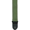 Perri's 2" Cotton Guitar Strap With Leather Ends Army Green