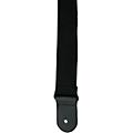 Perri's 2" Cotton Guitar Strap With Leather Ends Black