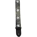 Perri's 2" Cotton Guitar Strap With Leather Ends Printed Stars 2 in.