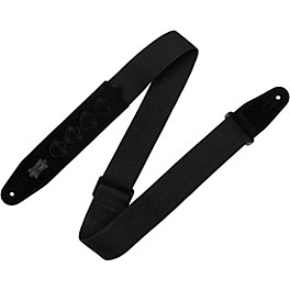 Levy's 2" Cotton Guitar Strap With Pick Holder Black