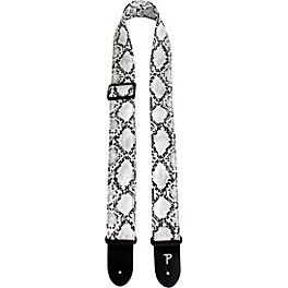 Perri's 2" Faux Snake Guitar Strap White and Black 2 in.