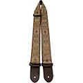 Perri's 2" Nylon Webbing Guitar Strap with Leather Ends Satin Brown