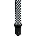 Perri's 2" Polyester Guitar Strap - Black and White Checker Board