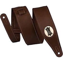 Levy's 2.5" Black Padded Vegan Leather Guitar Strap Brown