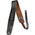 Perri's 2.5" Distressed Leather Guitar Strap with Perforated Vents and Soft Leather Back Gray