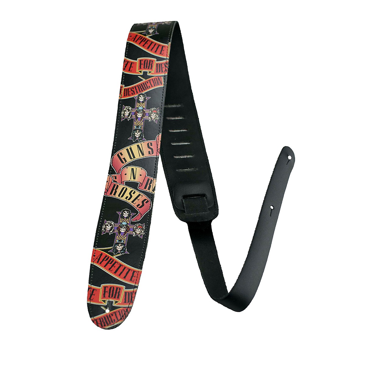 Perri's 2.5" HighRes Guns N' Roses Leather Guitar Strap Guitar Center