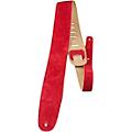 Perri's 2.5" Soft Suede with Premium Backing - Adjustable 44.5"-53" Guitar Strap Red 44.5 to 53 in.