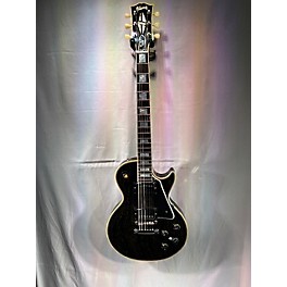 Used Gibson 2024 M2M 1957 Les Paul Custom Gloss Reissue TV Black Silver Solid Body Electric Guitar