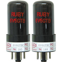 Ruby 6V6 Matched Amp Tubes Duet
