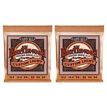 Ernie Ball 2145 Earthwood Phosphor Bronze Custom Light Acoustic Strings 2-Pack