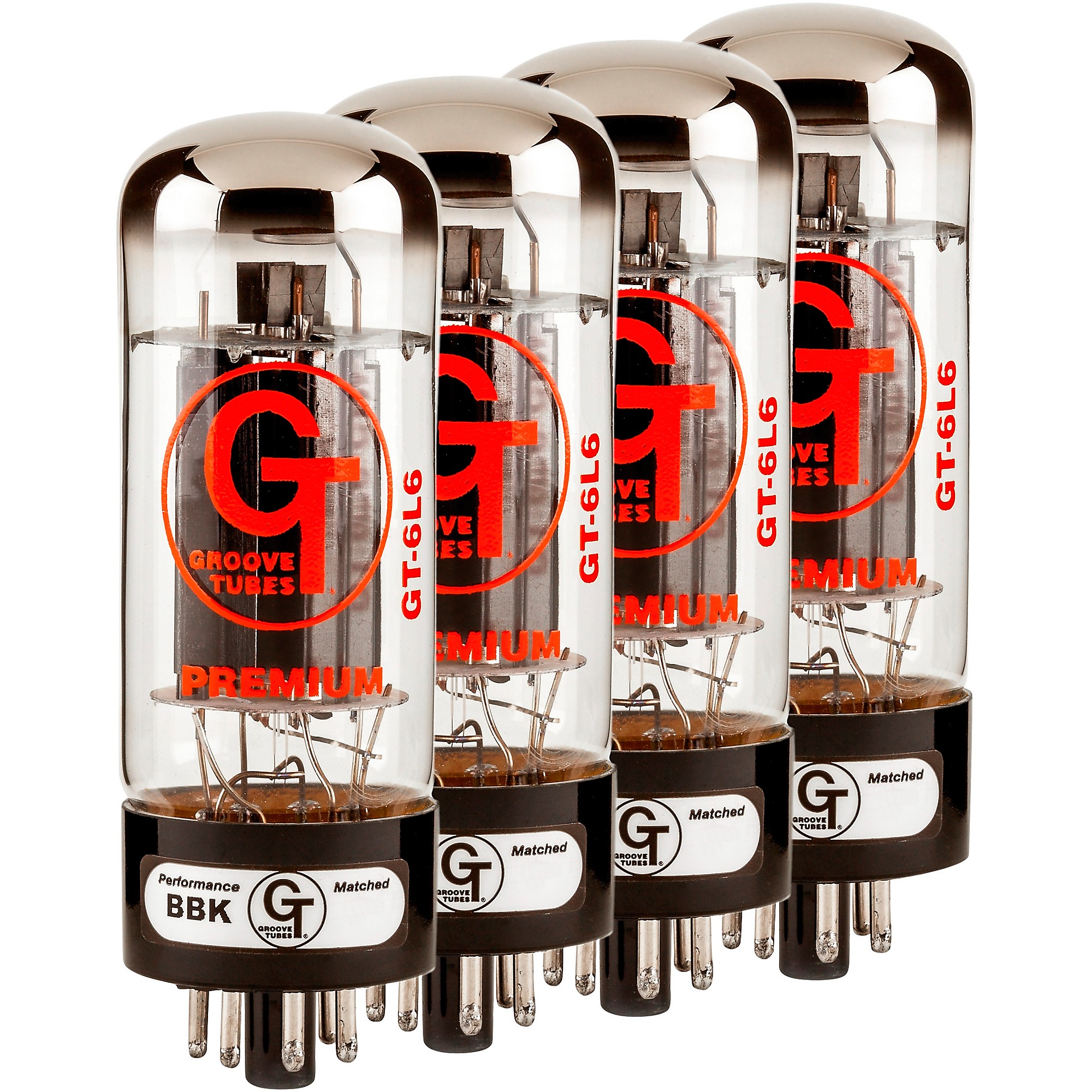 Groove Tubes Gold Series GT-6L6-S Matched Power Tubes Medium (4-7