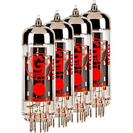 Groove Tubes Gold Series GT-EL84-S Matched Power Tubes Medium (4-7 GT Rating) Quartet