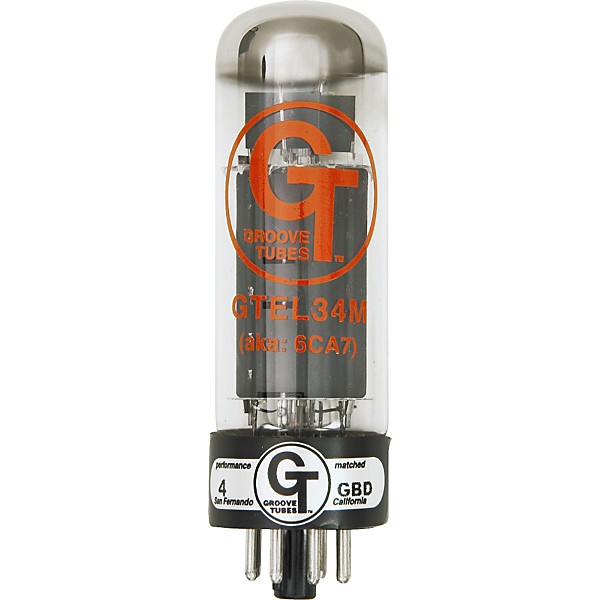 Groove Tubes Gold Series GT-EL34-M Matched Power Tubes Low (1-3 GT Rating) Duet