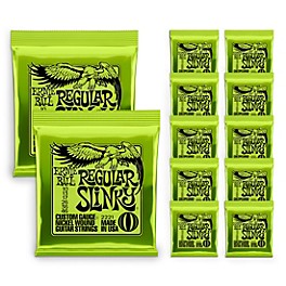 Ernie Ball 2221 Nickel Regular Slinky Electric Guitar Strings 12-Pack