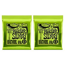 Ernie Ball 2221 Regular Slinky Nickel Wound Electric Guitar Strings 2-Pack