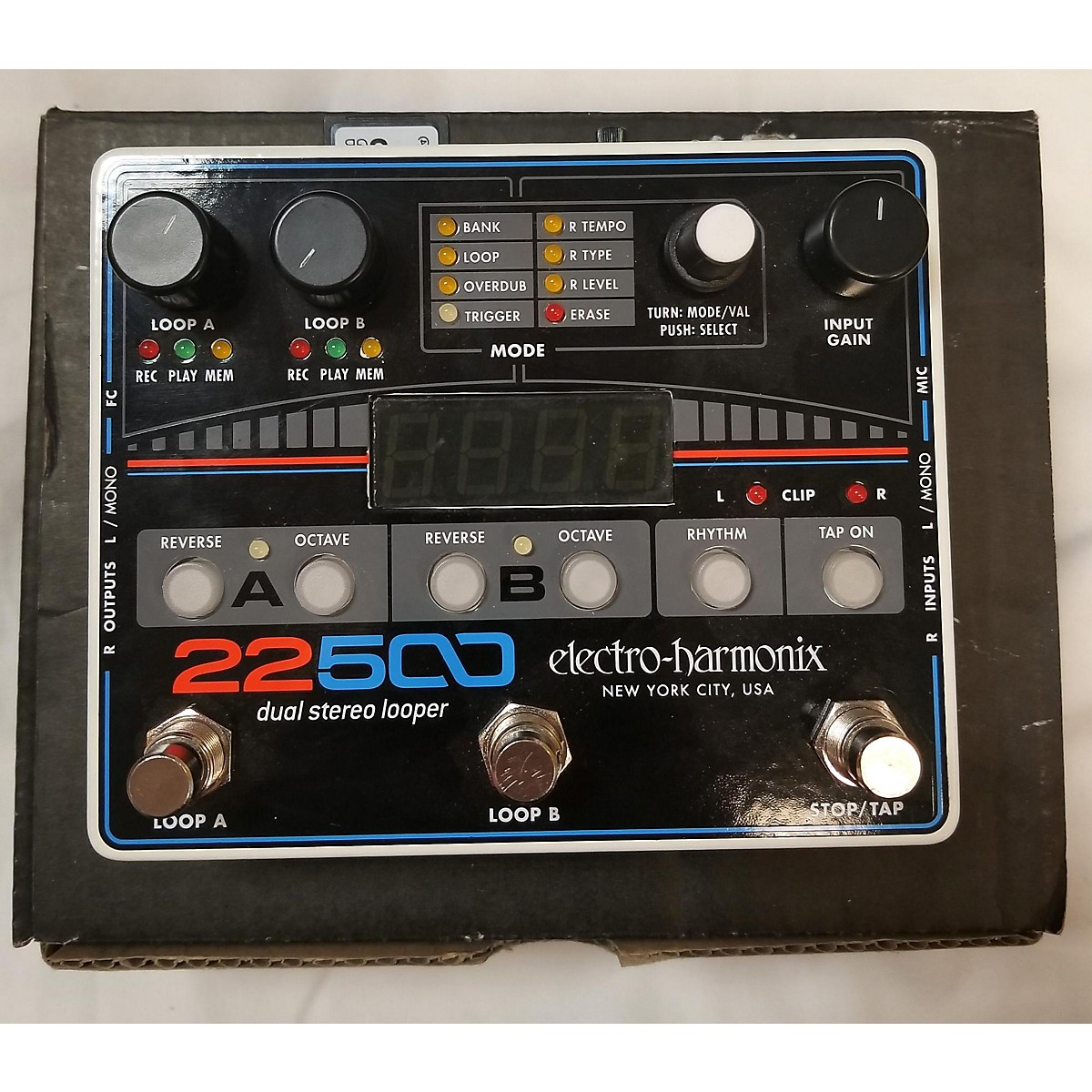 Used ElectroHarmonix 22500 DUAL STEREO LOOPER Pedal Guitar Center