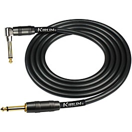 Kirlin 22AWG Instrument Cable, Carbon Black, 1/4" Straight to Right Angle