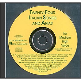G. Schirmer 24 Italian Songs And Arias for Medium High Accompaniment CD