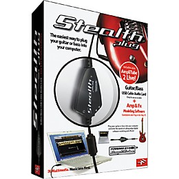 Open Box IK Multimedia StealthPlug Guitar/Bass USB Audio Interface Cable + AmpliTube 2 Live Software Level 1