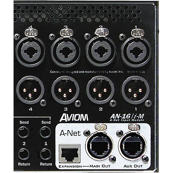 Open Box Aviom AN-16/i-M 16-Channel Mic and Line Level Input Module Level 1 Aviom Blue