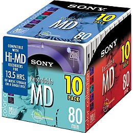 Sony Color MiniDisc 80 Minute 8-pack 10-Pack | Guitar Center