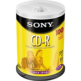 Sony CD-R 48X 700MB/80 Min. 100-disc Spindle