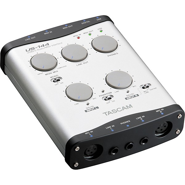 TASCAM US-144 USB 2.0 4X4 Audio MIDI Computer Interface