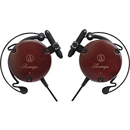 Audio-Technica ATH-EW9 Import Series Adjustable Wooden Clip-On Headphones Wood