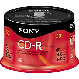 Sony CD-R 48X 700MB 80-Minute 50-Disc Spindle
