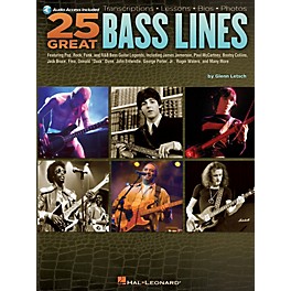Hal Leonard 25 Great Bass Lines Guitar Book Series Softcover with CD Written by Glenn Letsch