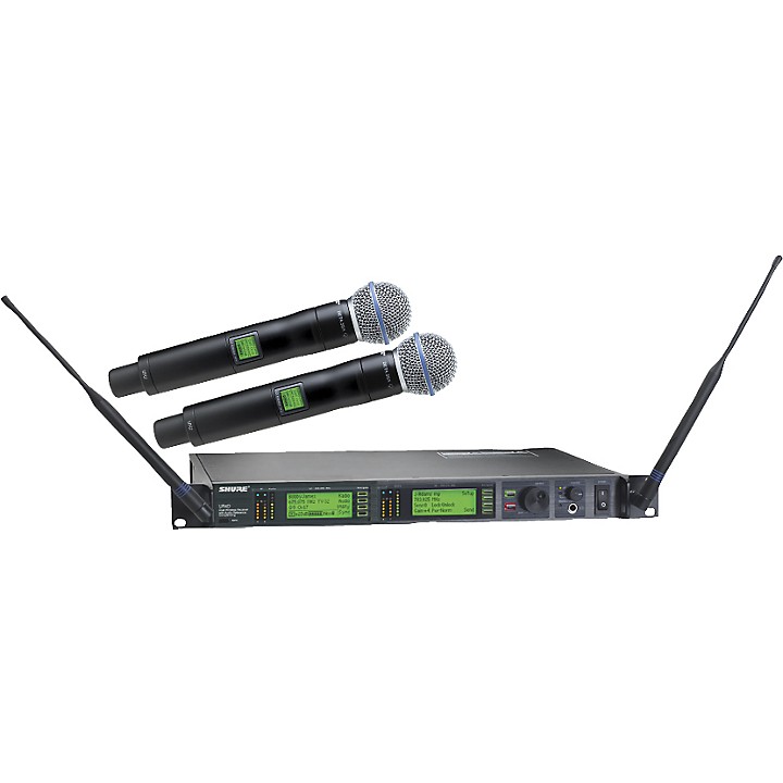 Shure UR24D/BETA58 Dual Handheld Wireless Microphone System H4