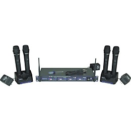 VocoPro UHF-5805 Rechargeable Wireless Microphone System Band 4 Q, R, S, T