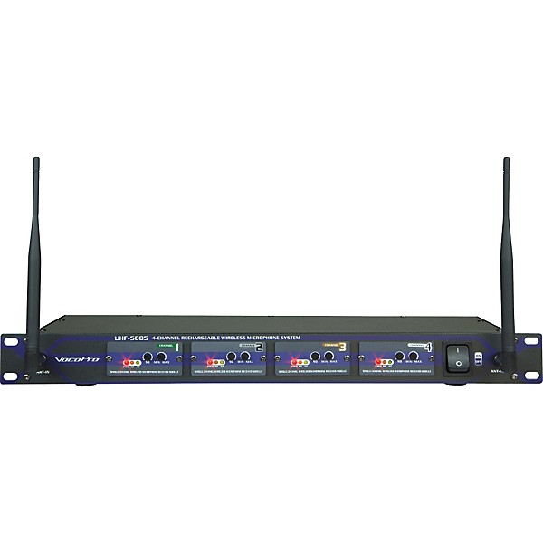 VocoPro UHF-5805 Rechargeable Wireless Microphone System Band 4 Q, R, S, T