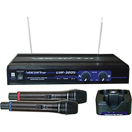 Open Box VocoPro UHF-3205 Dual Rechargeable Wireless Mic System Level 1