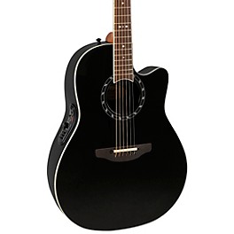 Ovation 2771AX Pro Series Standard Balladeer Deep Contour Acoustic-Electric Guitar Black