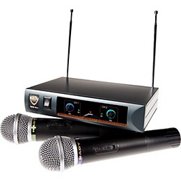 Open Box Nady DKW-DUO Dual Channel VHF Handheld Microphone System Level 1 Band B/D