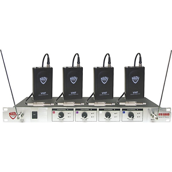 Open Box Nady 401X Quad WGT VHF Wireless Guitar System Level 2 Set A 190839764232