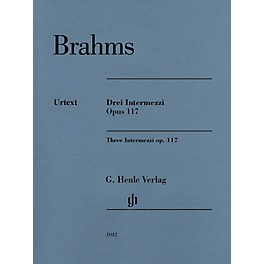 G. Henle Verlag 3 Intermezzi, Op. 117 Henle Music Folios Softcover Composed by Johannes Brahms Edited by Katrin Eich