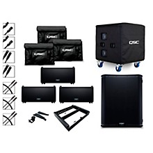 QSC (3) LA108 Ground Stack Active Line Array Speaker Package With KS118 Subwoofer