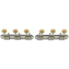 Open Box Kluson 3 On A Plate Deluxe Series Oval Plastic No Logo Tuning Machines Level 1 Nickel