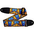 Levy's 3" Stained Glass Polypropylene Guitar Strap Orange and Blue