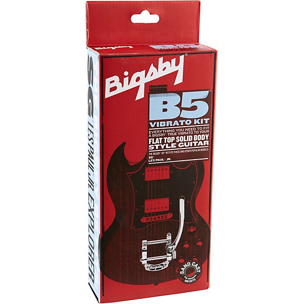 Bigsby B5 Vibrato Kit - Flat Top Solid-Body Guitars Chrome