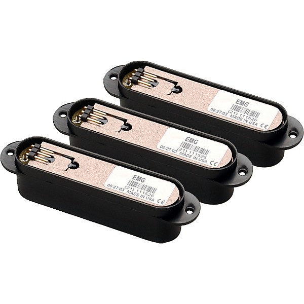 EMG EMG-SLV Alnico Single Coil Active Pickup Set Black | Guitar Center
