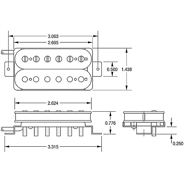Seymour Duncan SH-15 Alternative 8 Humbucker Electric Guitar Pickup Nickel Cover