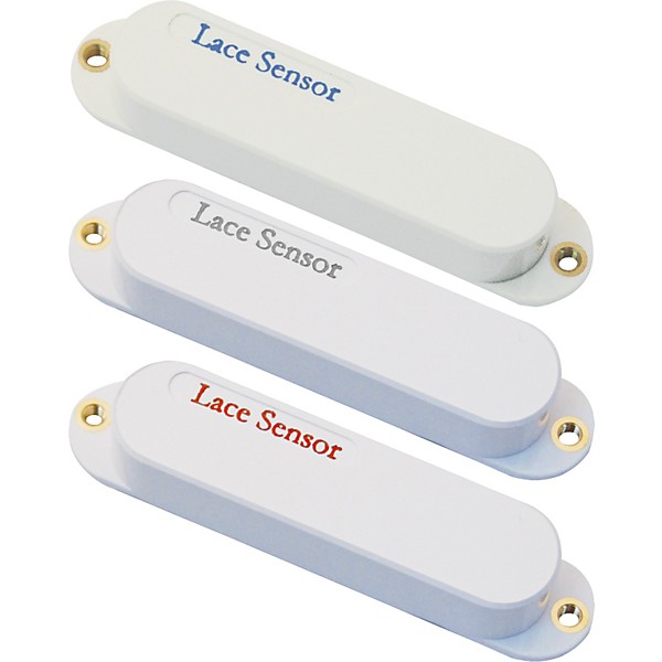 Lace Sensor Blue-Silver-Red 3-Pack S-S-S Pickup Set White
