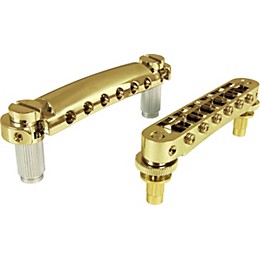 TonePros Standard Locking Tune-o-matic/Tailpiece Set (small posts/notched saddles) Gold