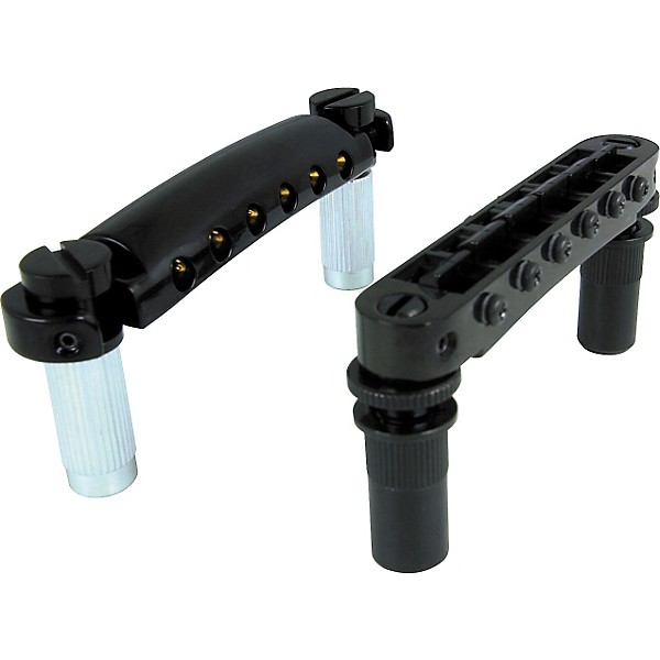 TonePros Metric Locking Tune-o-matic/Tailpiece Set (large posts) Black