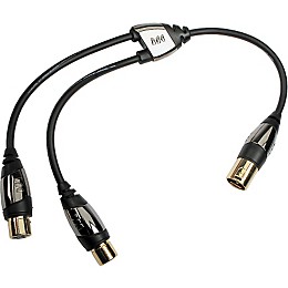 Monster Cable 1 Male to 2 Female XLR Y-Adapter Black
