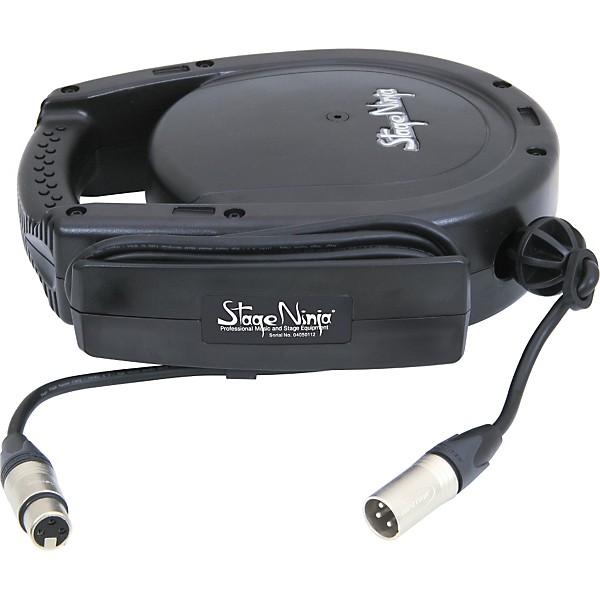 Stage Ninja Retractable XLR Male 26' Cable System for Powered Speakers