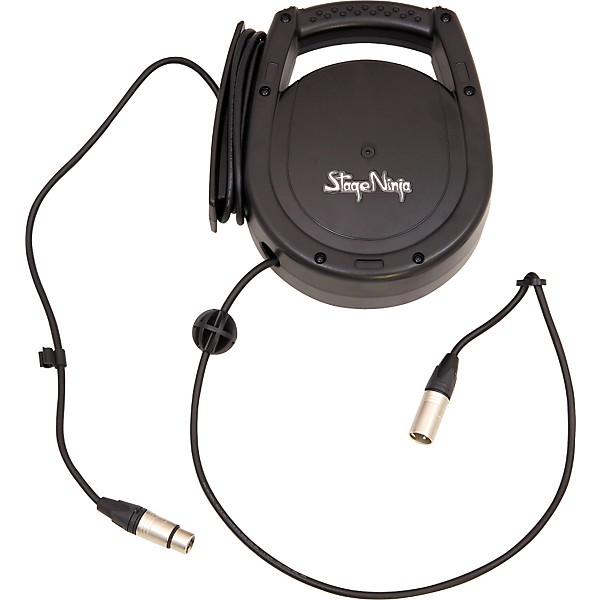 Stage Ninja Retractable XLR Male 26' Cable System for Powered Speakers